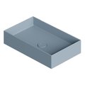 Накладная раковина 60x37 см Alice Ceramica Hide, Laguna matt (31130145) На столешницу, На тумбу, Накладной Прямоугольные