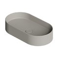 Накладная раковина 65x35 см Alice Ceramica Hide, Grigio matt (31120119) На столешницу, На тумбу, Накладной Овальные