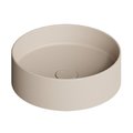 Накладна раковина Ø40xh12 см Alice Ceramica Hide, Sabbia matt (31140144) На стільницю, На тумбу, Накладної 
