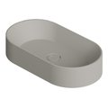 Раковина накладная 65x35xh12 см Alice Ceramica Spy, Grigio matt (34240119) На столешницу, На тумбу, Накладной Овальные