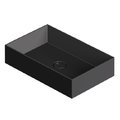 Раковина накладная 60x37xh12 см Alice Ceramica Spy, Black matt (34250108) На столешницу, На тумбу, Накладной Прямоугольные