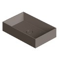 Раковина накладная 60x37xh12 см Alice Ceramica Spy, Caffe matt (34250143) На столешницу, На тумбу, Накладной Прямоугольные