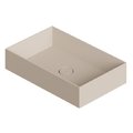 Раковина накладная 60x37xh12 см Alice Ceramica Spy, Sabbia matt (34250144) На столешницу, На тумбу, Накладной Прямоугольные