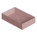 Раковина накладная 60x37xh12 см Alice Ceramica Spy, Malva matt (34250147) На столешницу, На тумбу, Накладной Прямоугольные