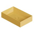 Раковина накладная 60x37xh12 см Alice Ceramica Spy, Miele grossy (34250196) На столешницу, На тумбу, Накладной Прямоугольные