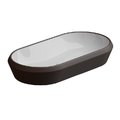 Раковина накладная 80x42 h13,5 см GSG Cruise, Bicolore cacao satinato (CRLAVOV80 BI 000 035) На столешницу Овальные