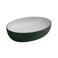 Накладная раковина 55x42 h13,5 см GSG Easy, Bicolore smeraldo satinato (EALAVOV55 BI 000 036) На столешницу, Накладной Овальные