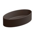 Накладная раковина 60x34 h14 см GSG Like, Cacao satinato (LKLAVFSBF60 035) На столешницу, Накладной Овальные