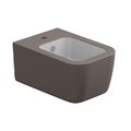 Подвесное биде GSG Brio, Bicolore tortora satinato (BRBISO BI 000 029+ACS40) Подвесные Белый/Серо-голубой