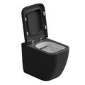 Унитаз напольный безободковый GSG Brio, с сиденьем Soft Close, Bicolore nero satinato (BRWC01 BI 000 003+ACS51+BRCOPRSLTICR 003) Напольные 