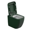 Унитаз напольный безободковый GSG Brio, с сиденьем Soft Close, Bicolore smeraldo satinato (BRWC01 BI 000 036+ACS51+BRCOPRSLTICR 036) Напольные 