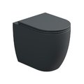 Унітаз підлоговий безободковий GSG Like, з сидінням Soft Close, Ebano satinato (LKWC01 028+ACS51+LKCOPRSLTICR 028) Підлогові 