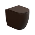 Унітаз підлоговий безободковий GSG Like, з сидінням Soft Close, Cacao satinato (LKWC01 035+ACS51+LKCOPRSLTICR 035) Підлогові 