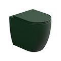 Унитаз напольный безободковый GSG Like, с сиденьем Soft Close, Smeraldo satinato (LKWC01 036+ACS51+LKCOPRSLTICR 036) Напольные 