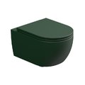 Унитаз подвесной безободковый GSG Like, с сиденьем Soft Close, Smeraldo satinato (LKWCSOEC 036+ACS40+LKCOPRSLTICR 036) Подвесные 