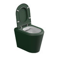 Унитаз напольный безободковый GSG Cruise, с сиденьем Soft Close, Bicolore smeraldo satinato (CRWC01 BI 000 036+ACS51+CRCOPRSLTICRCN 036) Напольные 