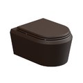 Унитаз подвесной безободковый GSG Cruise, с сиденьем Soft Close, Cacao satinato (CRWCSO 035+ACS40+CRCOPRSLTICRCN 035) Подвесные 