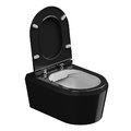 Унитаз подвесной безободковый GSG Cruise, с сиденьем Soft Close, Bicolore nero lucido (CRWCSO BI 000 002+ACS40+CRCOPRSLTICRCN 002) Подвесные 