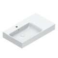 Раковина керамическая 80х47 см Catalano Premium 80 left, Bianco lucido (02 2084 1001) На столешницу, На тумбу, Подвесные Прямоугольные