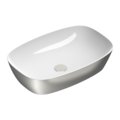 Керамическая раковина 60х40 см Catalano Alvea, Argento/Bianco (06 2260 0041) На столешницу, На тумбу, Накладной Овальные