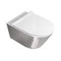 Подвесной безободковый унитаз Catalano Zero, с сиденьем Soft Close, Argento/Bianco (01 1155 0041+05 5120 0001) Подвесные 