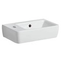 Раковина с сокращенным вылетом Geberit Selnova Compact, белый (501.518.00.7) На тумбу, Подвесные Прямоугольные