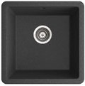Гранитная мойка Marmorin FADO Black Metalic (426100012) Под столешницу Квадратные, Прямоугольные Черный