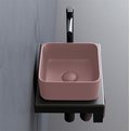 Раковина накладна 25 см Cielo Shui Comfort Minimo, рожевий (MILAQ-CP) На стільницю, На тумбу 