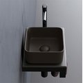Раковина накладна 25 см Cielo Shui Comfort Minimo, темно-коричневий (MILAQ-FN) На стільницю, На тумбу 