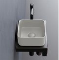Раковина накладная 25 см Cielo Shui Comfort Minimo, светло-серый (MILAQ-PM) На столешницу, На тумбу Квадратные