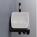 Раковина накладная 25 см Cielo Shui Comfort Minimo, молочный (MILAQ-TL) На столешницу, На тумбу Квадратные