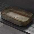 Раковина накладна 60 см Cielo Shui Comfort, коричневий мармур (SHCOLAR60-BP) На стільницю, На тумбу 