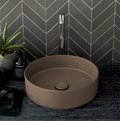 Раковина накладная 40 см Cielo Shui Comfort, коричневый (SHCOLAT40-AN) На столешницу, На тумбу Круглые