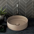Раковина накладная 40 см Cielo Shui Comfort, бежевый (SHCOLAT40-AV) На столешницу, На тумбу Круглые