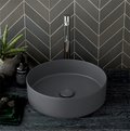 Раковина накладная 40 см Cielo Shui Comfort, темно-серый (SHCOLAT40-CM) На столешницу, На тумбу Круглые