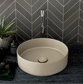 Раковина накладная 40 см Cielo Shui Comfort, бежевый (SHCOLAT40-LN) На столешницу, На тумбу Круглые