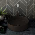 Раковина накладна 40 см Cielo Shui Comfort, графіт (SHCOLAT40-LV) На стільницю, На тумбу 