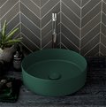 Раковина накладная 40 см Cielo Shui Comfort, темно-зеленый (SHCOLAT40-MU) На столешницу, На тумбу Круглые