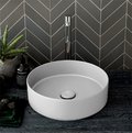 Раковина накладная 40 см Cielo Shui Comfort, молочный (SHCOLAT40-TL) На столешницу, На тумбу Круглые