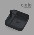 Керамическая раковина 44 см Cielo Shui Comfort, темно-серый (SHCOLAQF-BA) На столешницу, На тумбу, Подвесные Квадратные