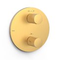 Термостатический смеситель на 2 потребителя Tres Therm-Box, золото матовый (26225001OM) Для ванны, Для душа Золото, Золото матовый