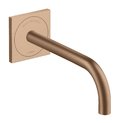 Электронный настенный смеситель для раковины Axor One, Brushed Red Gold (38120310) Для раковины Красное золото