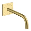 Электронный настенный смеситель для раковины Axor One, Brushed Brass (38120950) Для раковины Латунь