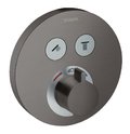 Термостатический смеситель Hansgrohe ShowerSelect S Brushed Black Chrome (15743340) Для ванны, Для душа Черный