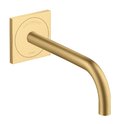 Электронный настенный смеситель для раковины Axor One, Brushed Gold Optic (38120250) Для раковины Золото