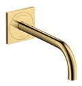 Электронный настенный смеситель для раковины Axor One, Polished Gold Optic (38120990) Для раковины Золото