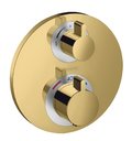 Термостатический смеситель Hansgrohe Ecostat S Polished Gold Optic (15758990) Для ванны, Для душа Золото