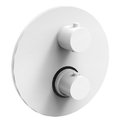 Термостатический смеситель Paffoni Light, 3 позиции (LIQ019BO) Для ванны, Для душа Белый, Белый матовый