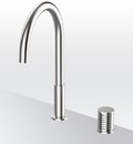 Смеситель для кухни GRB Kitchens Aura Fixed Isola, нержавеющая сталь PVD (75830793) Для кухни Нерж. сталь