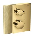Термостатический смеситель Axor Edge diamond cut, Polished Gold Optic (46751990) Для ванны, Для душа Золото